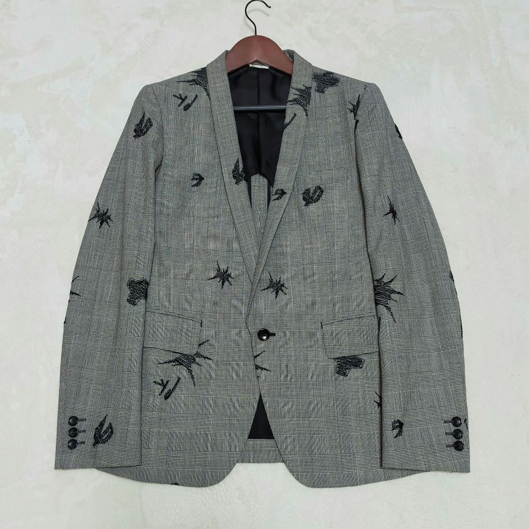 美品　コムデギャルソンオムプリュス　鈴木ヒラク刺繍　テーラードジャケット
