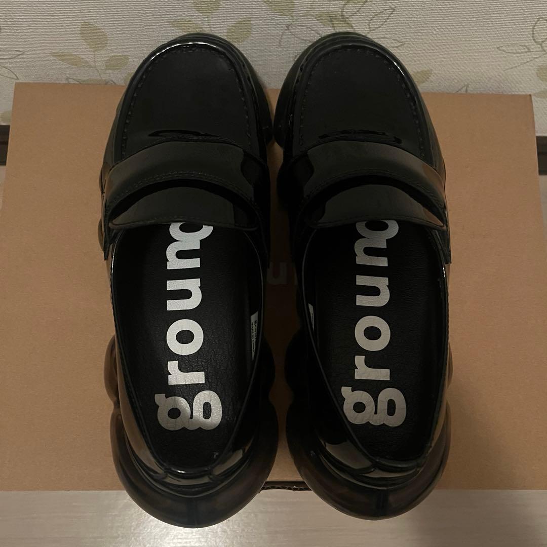 groundsJEWELRYLOAFERBLACK グラウンズローファー23cm