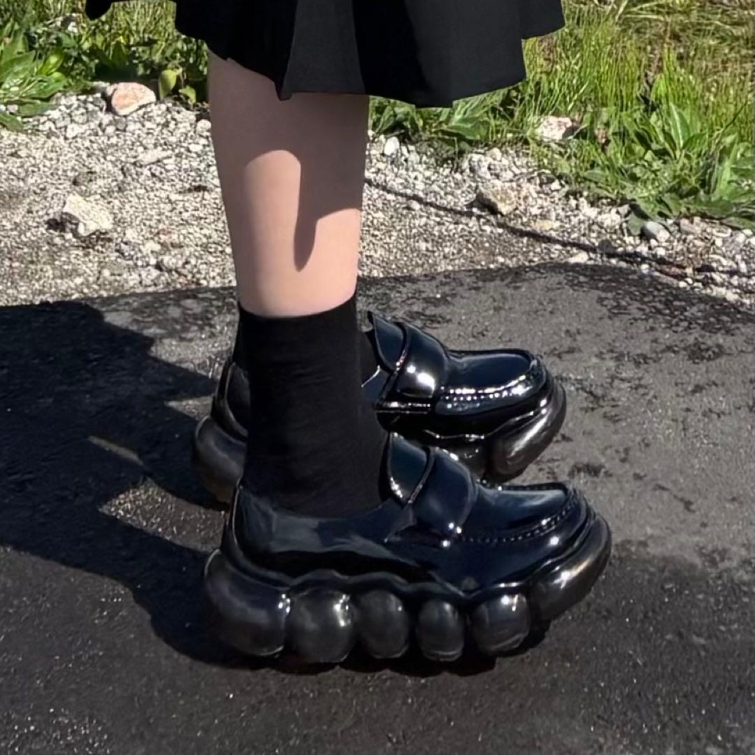 groundsJEWELRYLOAFERBLACK グラウンズローファー23cm