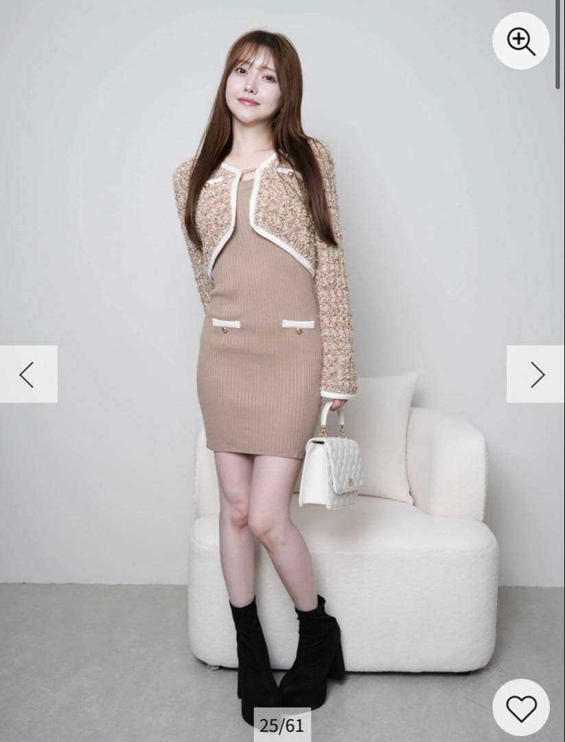 LIP SERVICE/クラシカルツイードアンサンブルワンピース