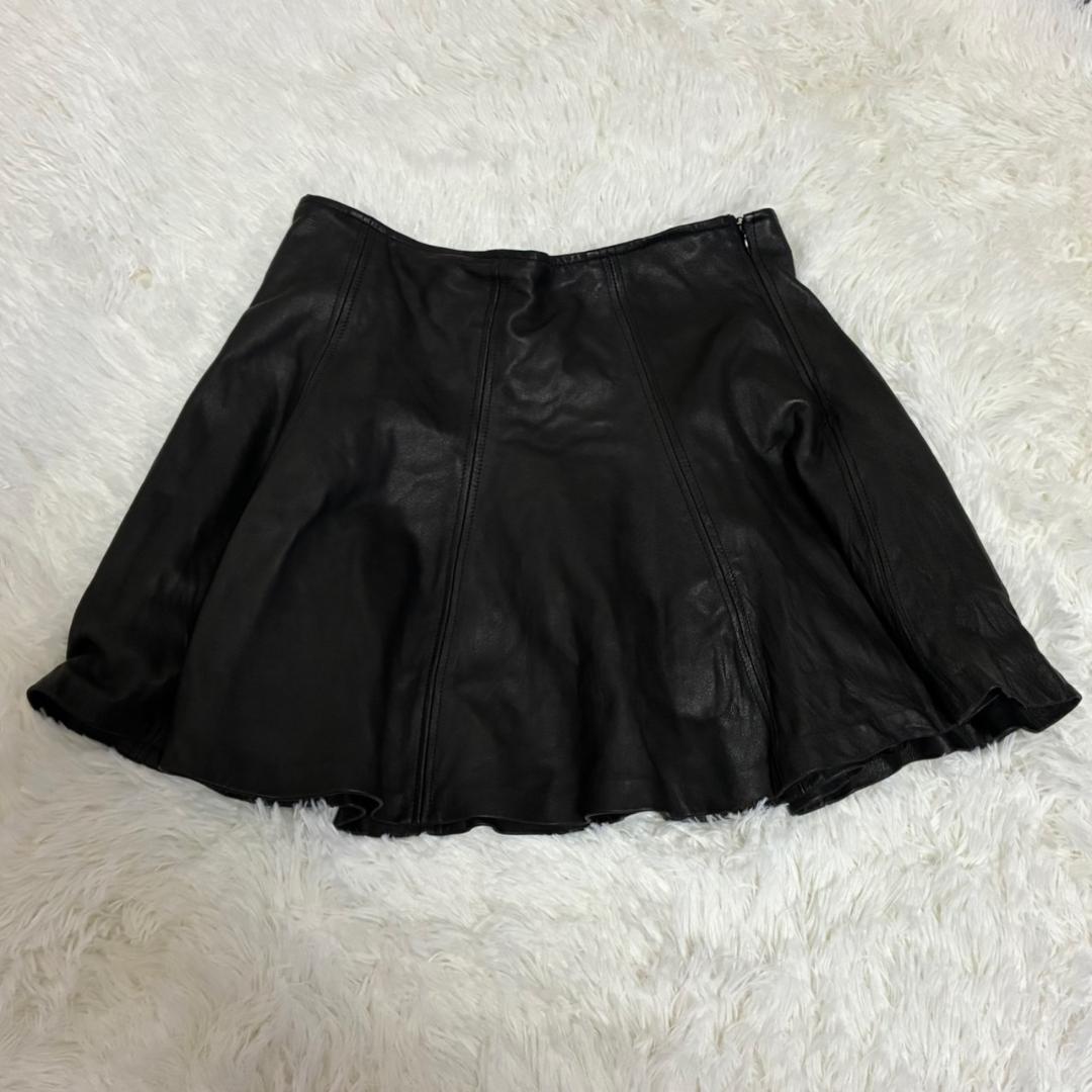 Ralph Lauren ポロラルフローレン レザースカート 本革 羊革 ミニ