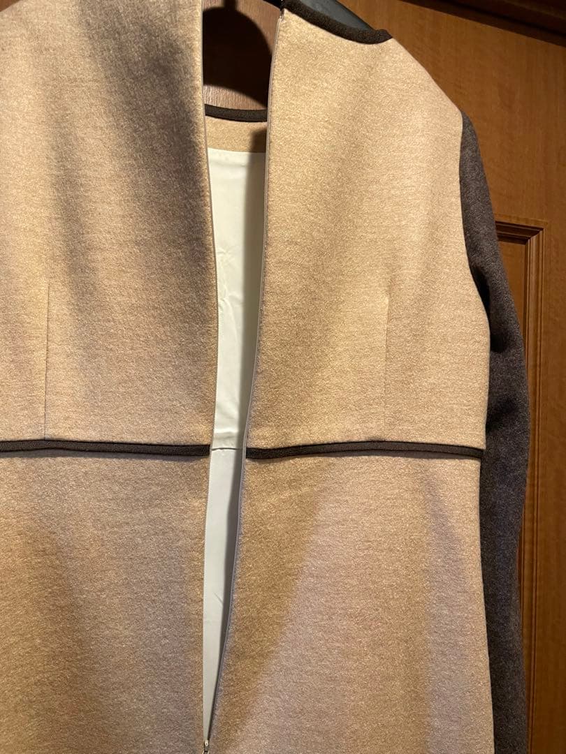 未使用に近い　美品　エムズグレイシー　ウール長袖　ワンピース　40 M〜L