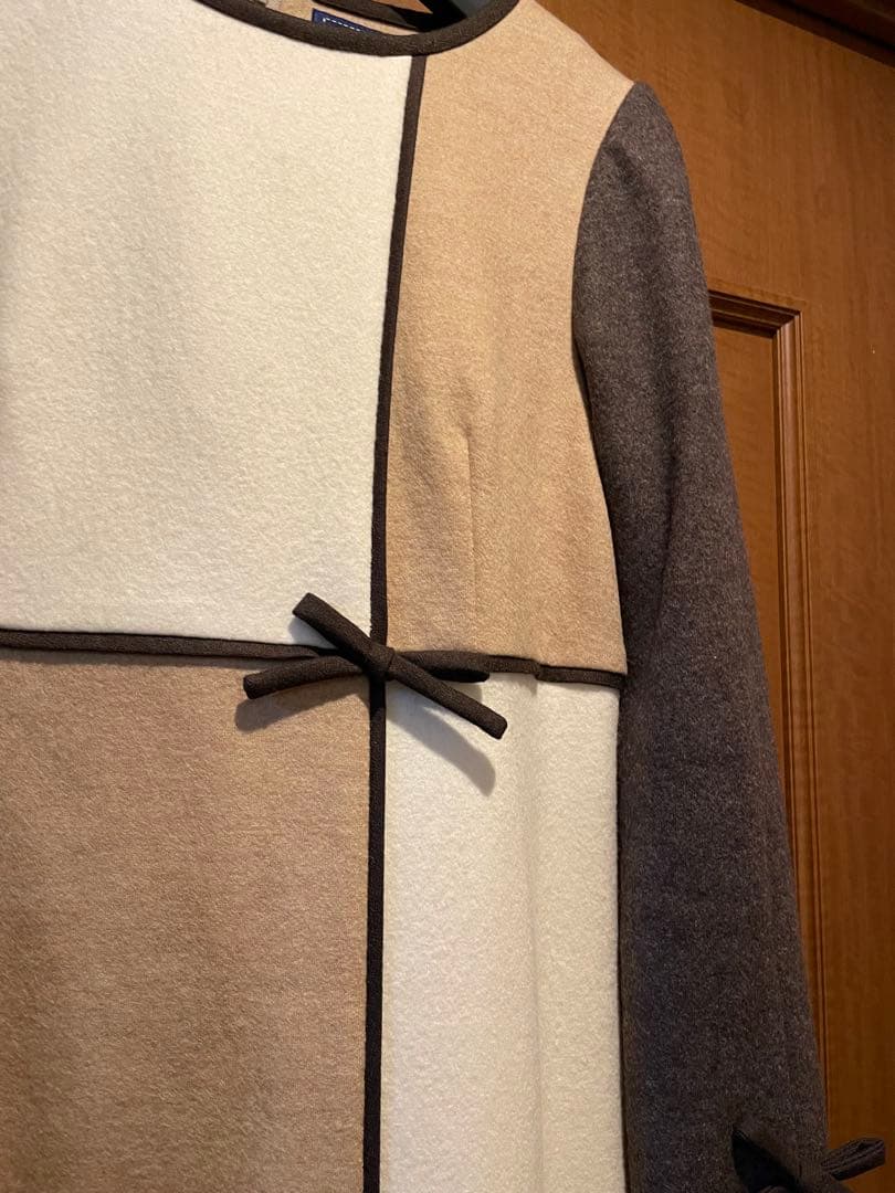 未使用に近い　美品　エムズグレイシー　ウール長袖　ワンピース　40 M〜L