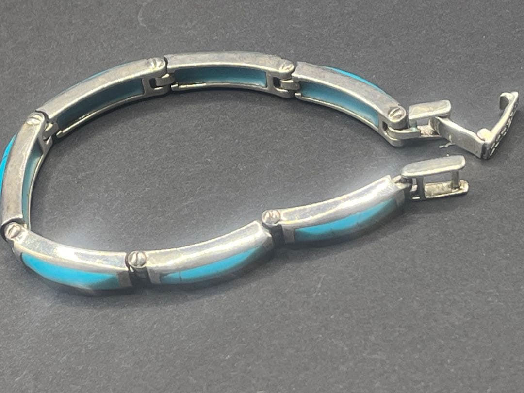 【激レア】シルバー925 ターコイズ？ バングル ブレスレット