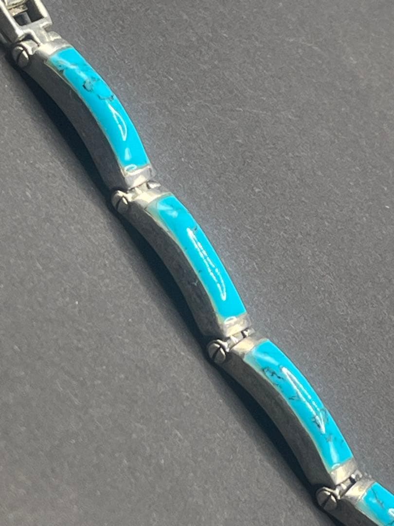 【激レア】シルバー925 ターコイズ？ バングル ブレスレット