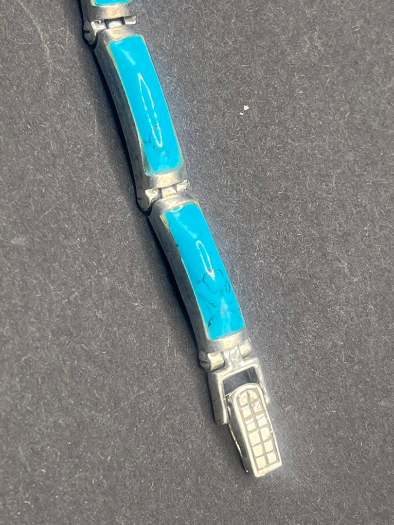 【激レア】シルバー925 ターコイズ？ バングル ブレスレット