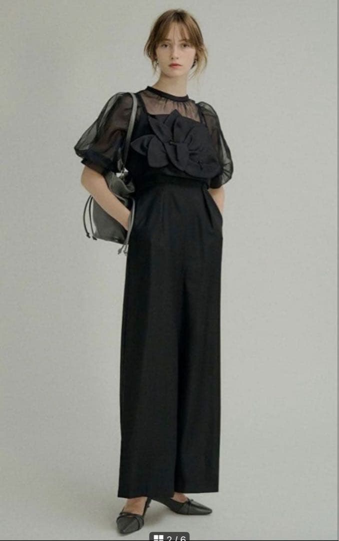 【le'rure】Flower bustier set combinaison