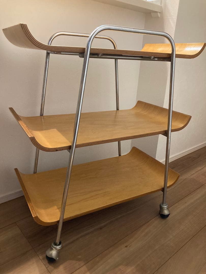 えぬ。ミッドセンチュリー　キッチンワゴン　 キャスターワゴン