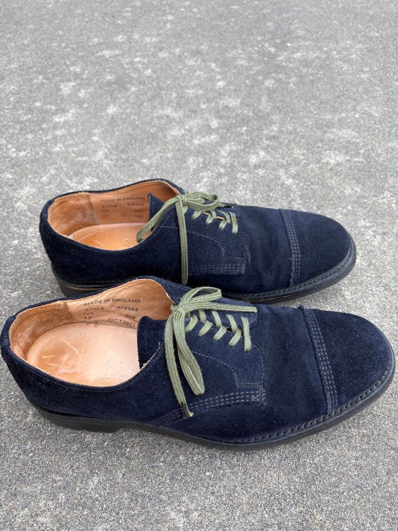 サンダース　sandars×hobo　キャップトゥスウェードレザーシューズ