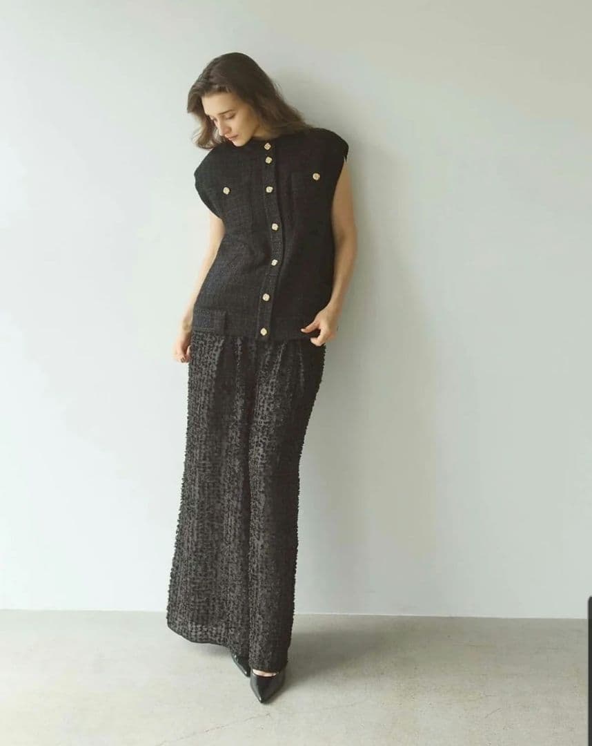 あ*ん様 特価【新品未使用】Cyngeシーニュ　ジャガードブラウス　パンツ　セッ