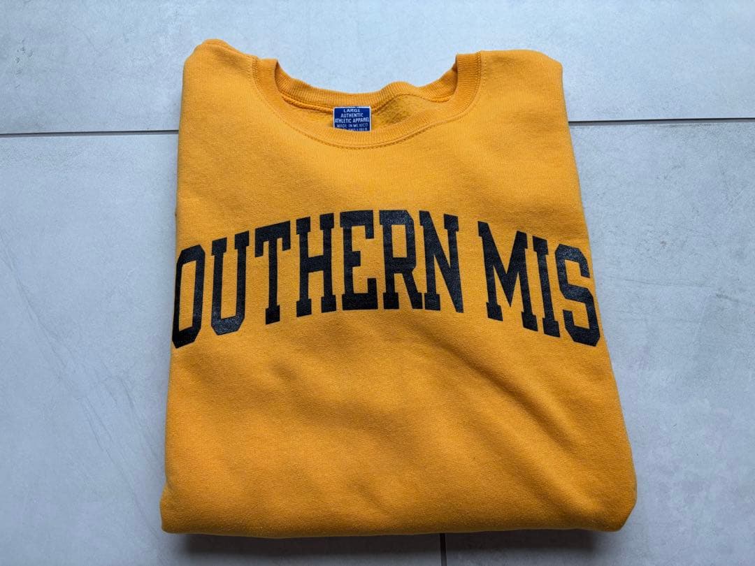 チャンピオン　スエット　トレーナー　Lサイズ　イエローリバースウィーブ