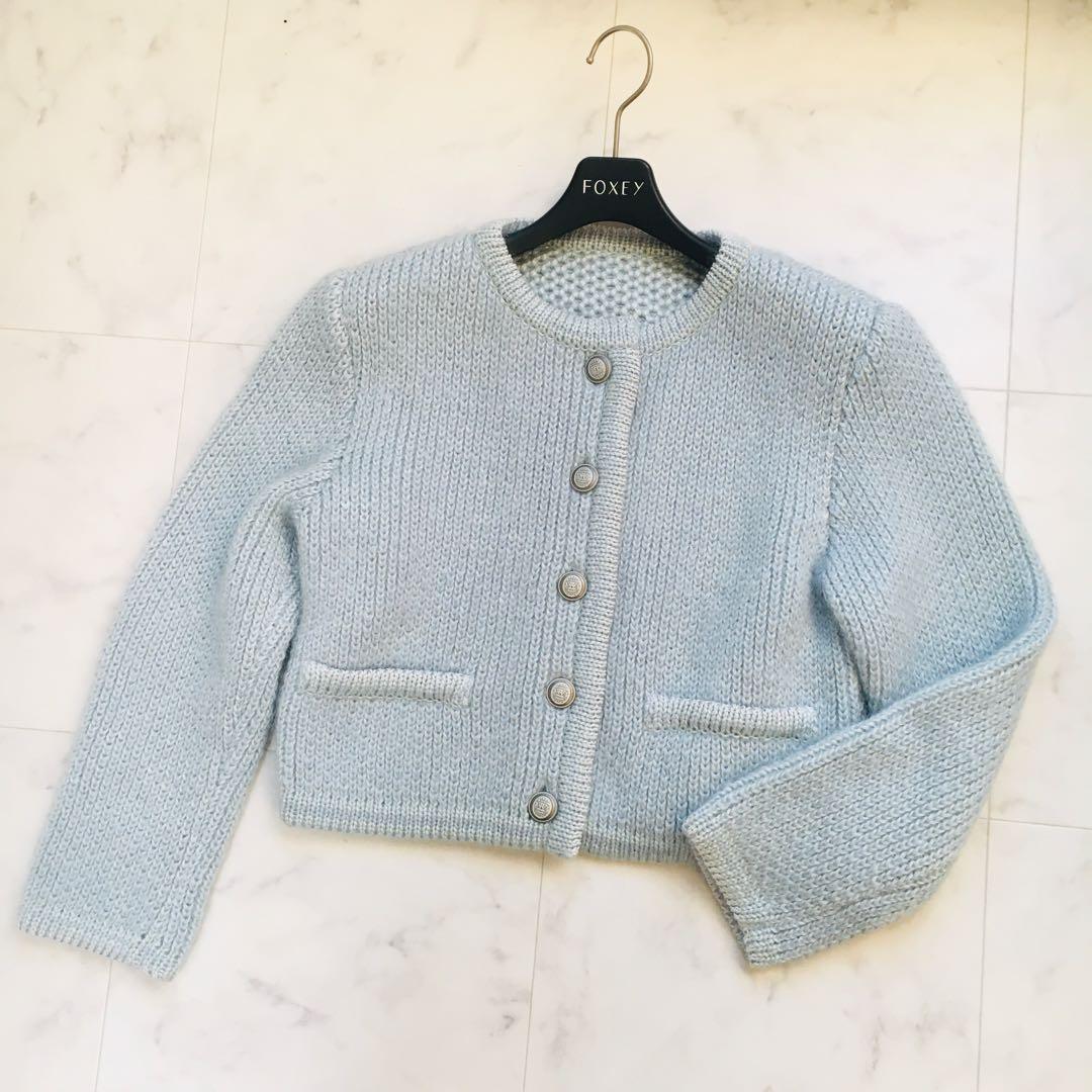 近年美品　FOXEY フォクシー　カシミヤ　モヘア　カーディガン　ジャケット