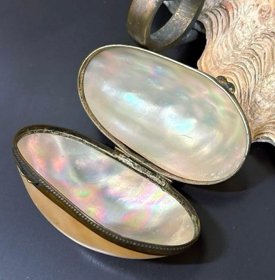 France製 マザーオブパール アンティークロザリオケース