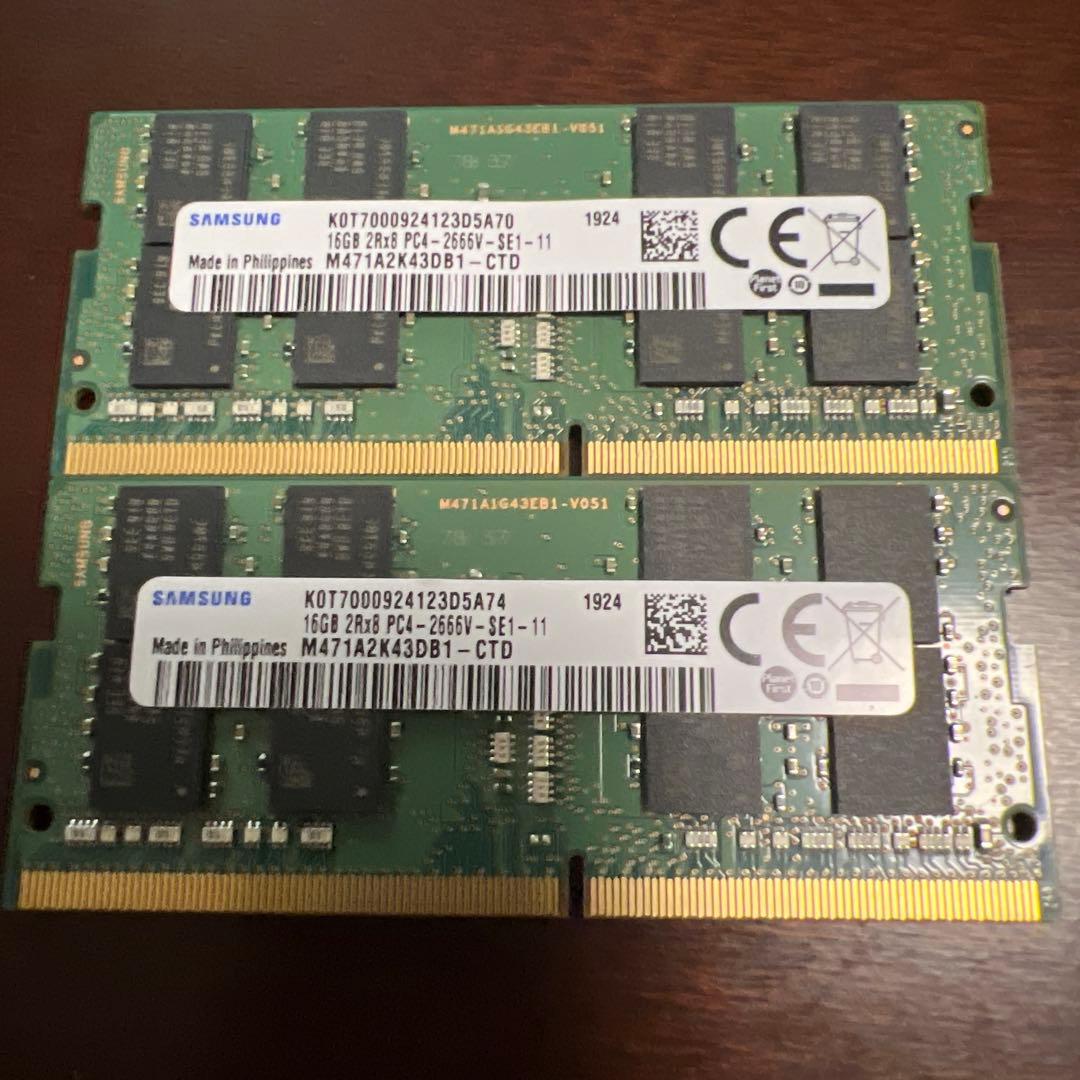 プ*っ様 Samsung 16GB DDR4 2666MHz メモリ