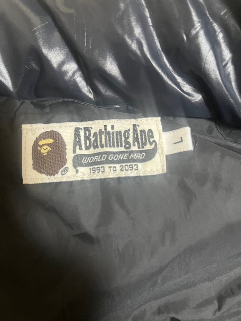 A BATHING APE ブラックダウンベスト