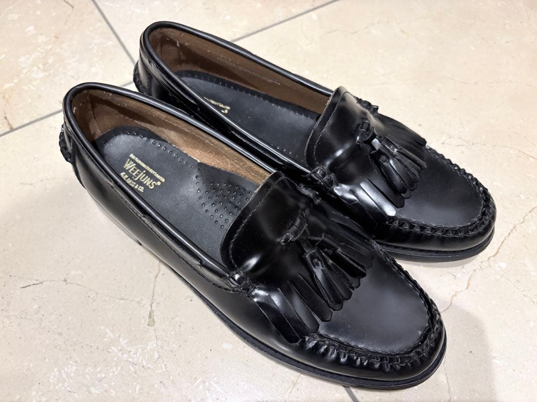 G.H. Bass & Co. ブラックタッセルローファー/US8.0・25cm