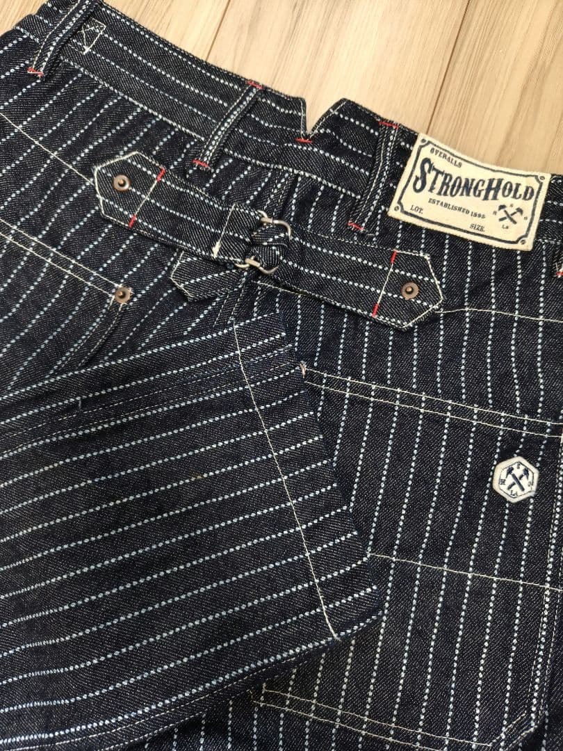 【希少】STRONGHOLD ウォバッシュ ヒッコリー デニム シンチバック