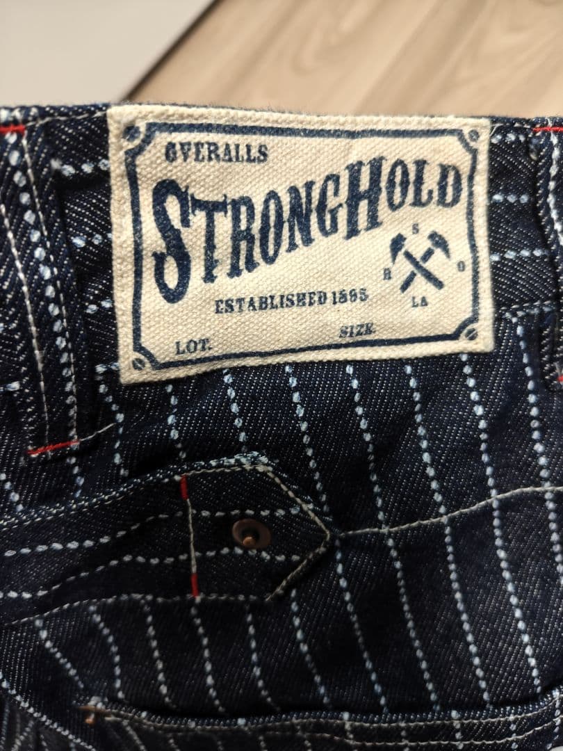 【希少】STRONGHOLD ウォバッシュ ヒッコリー デニム シンチバック