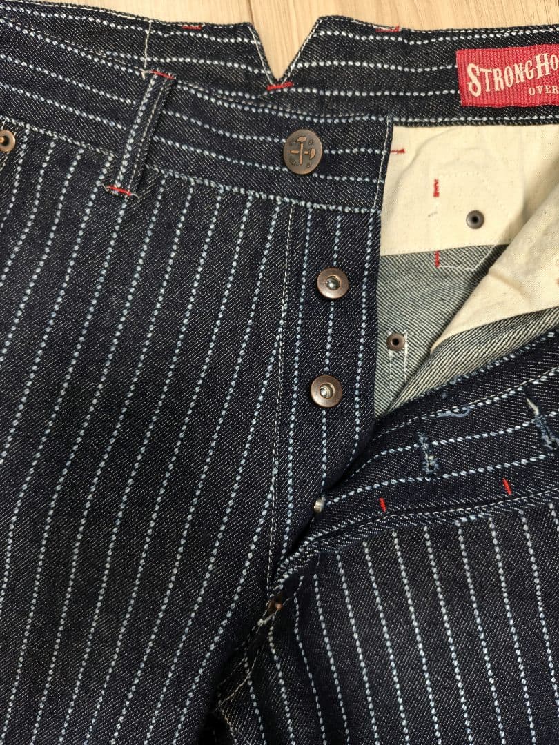 【希少】STRONGHOLD ウォバッシュ ヒッコリー デニム シンチバック