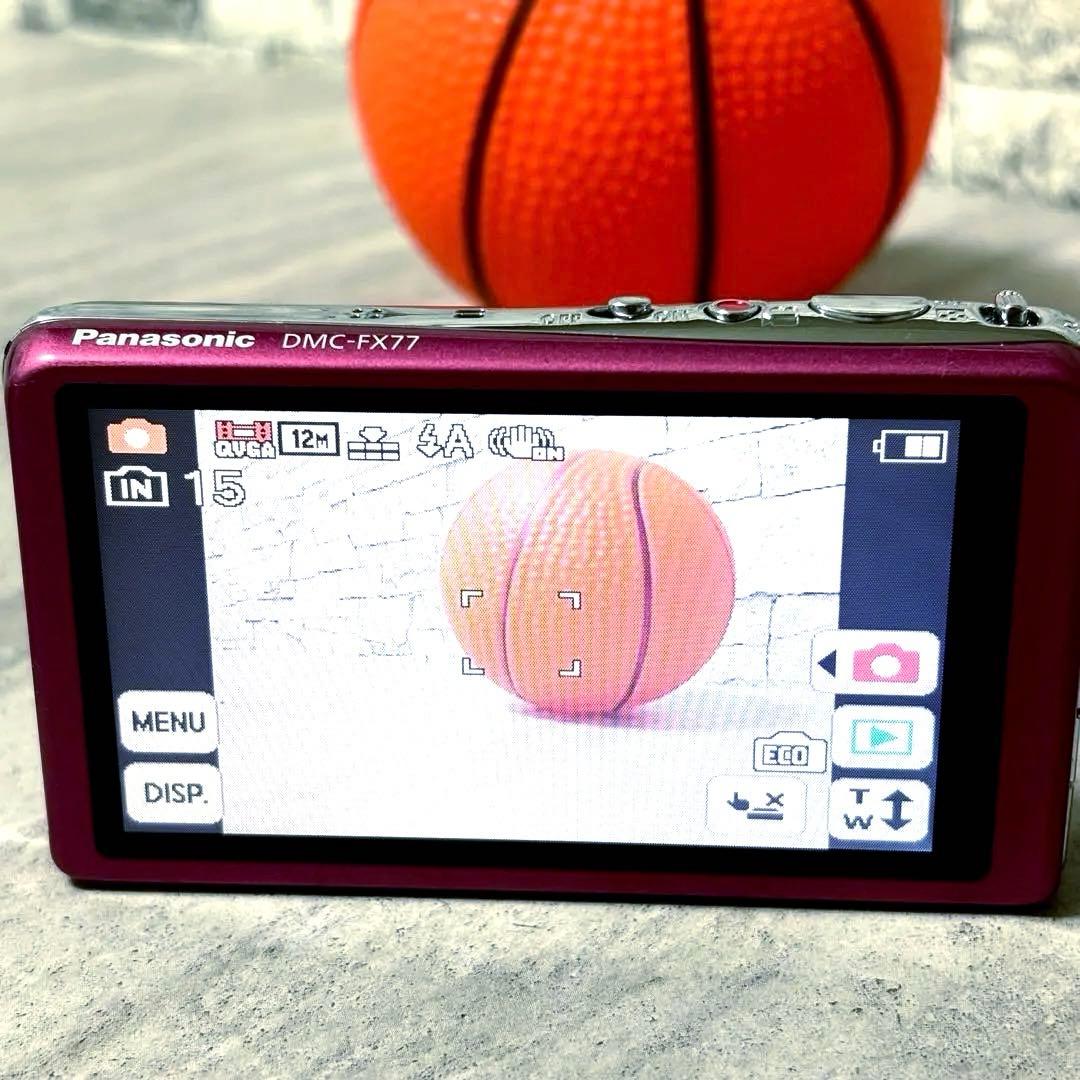 【美品】 Panasonic LUMIX DMC-FX77 ピンク コンデジ