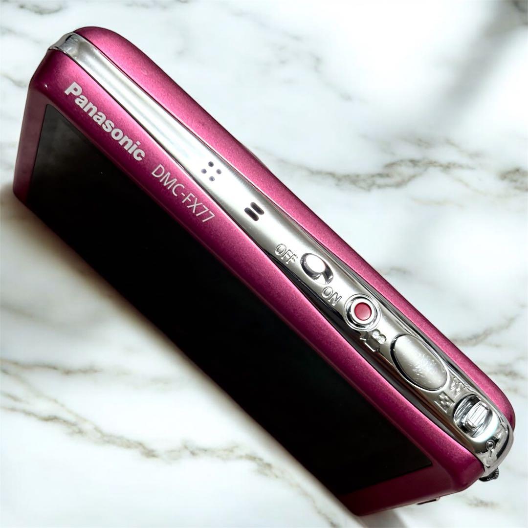 【美品】 Panasonic LUMIX DMC-FX77 ピンク コンデジ