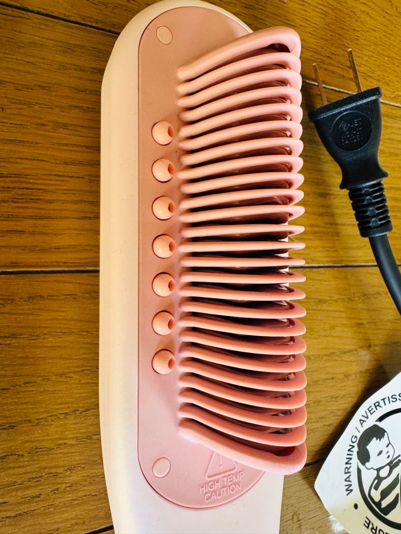WAVYTAK #スチームヘアアイロンブラシ ピンク