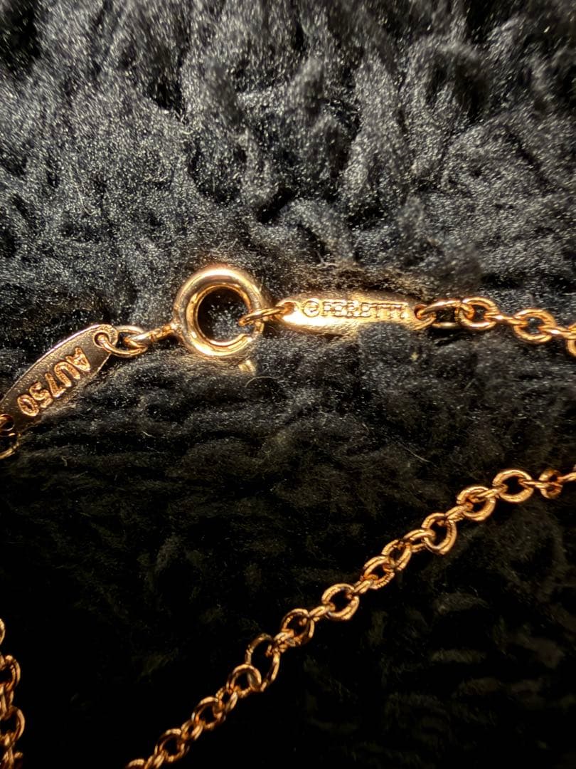 美品　ティファニー インターロッキング ネックレス　ダブルリング　1837