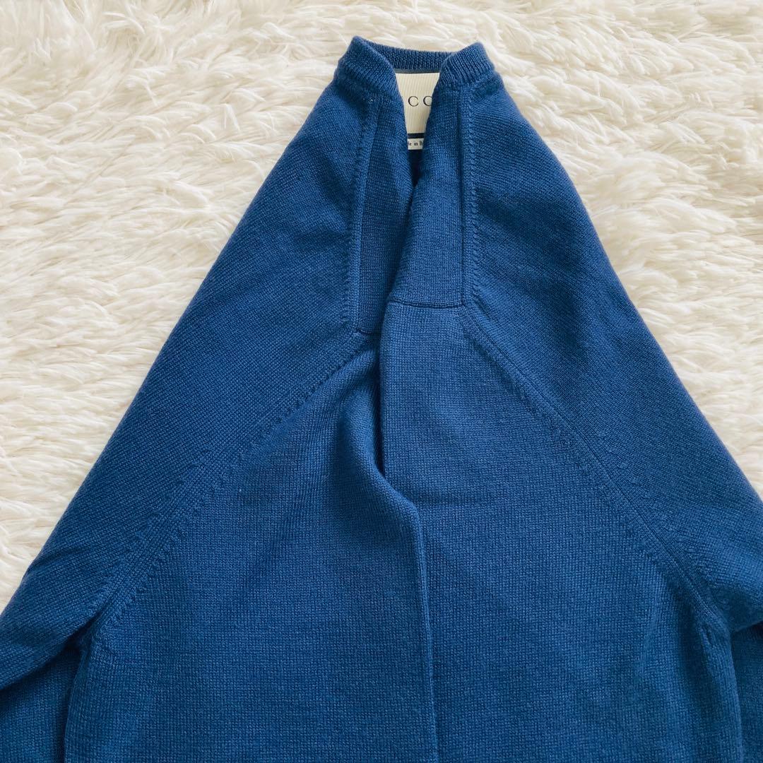 ピッキー GUCCIグッチ ニット セーター ネイビー ウール100%