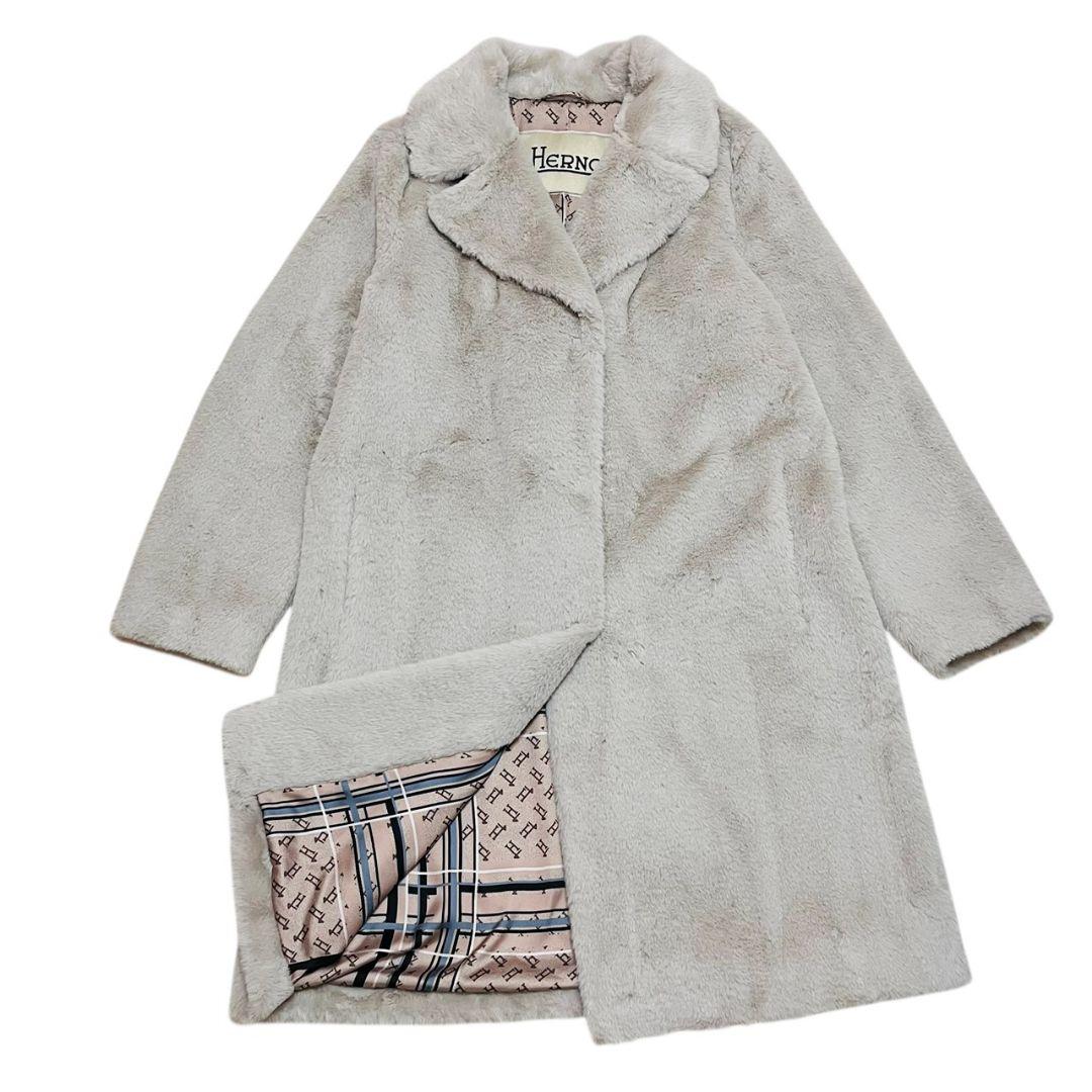 HERNO 24AW SOFT FAUX FUR COAT エコファーコート