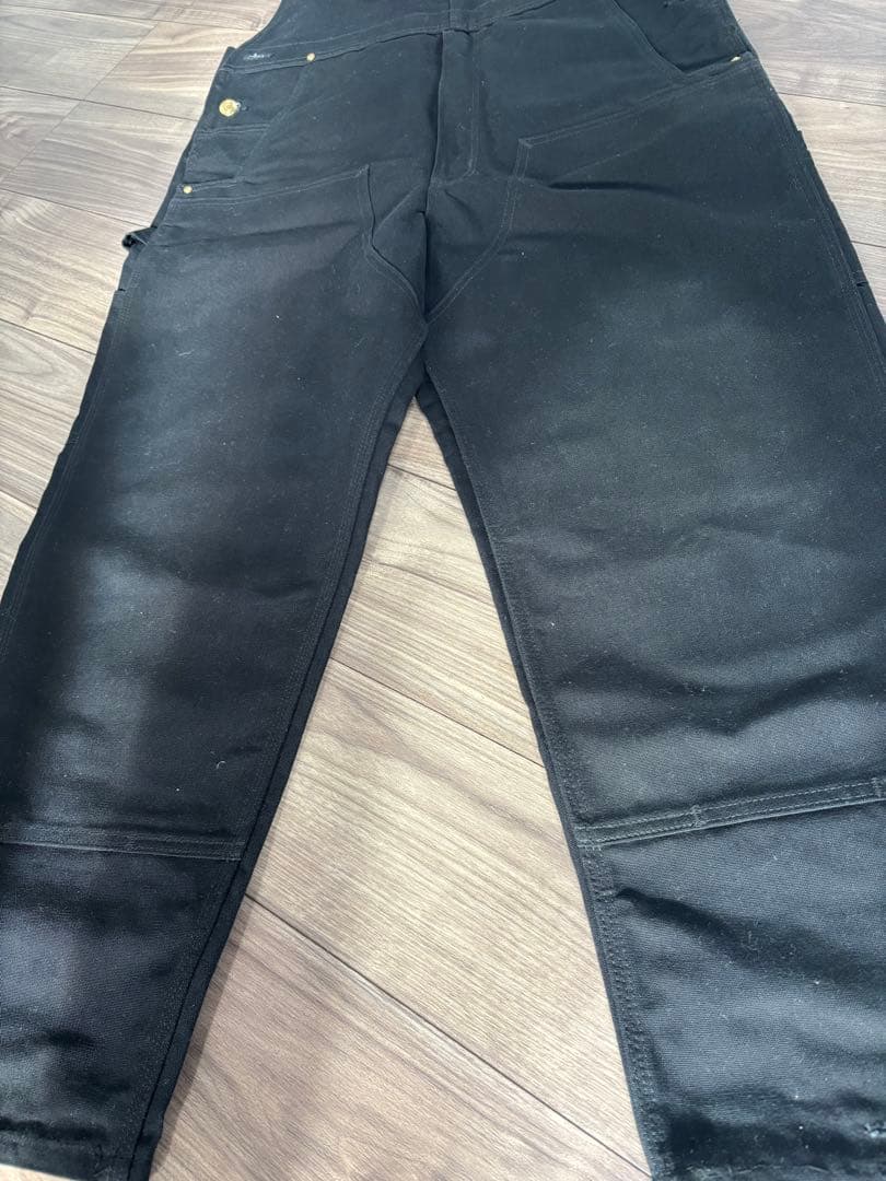Carhartt ブラックオーバーオール　36✖️32