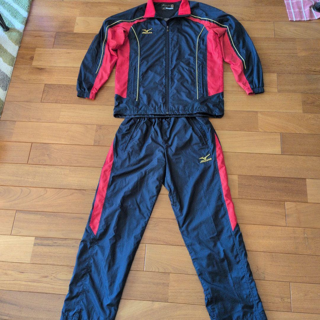 ［ミズノプロ］侍ジャパンモデルウィンドブレーカー上下 サイズ0 ネイビー/レッド