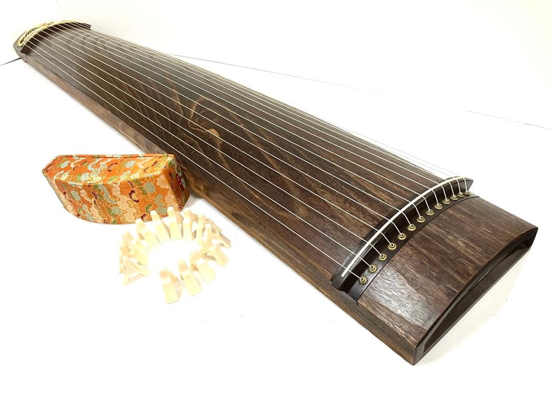 ◆和琴◆13弦琴 蒔絵あり183cm 琴柱／丸袋／琴カバー付き【引き取り大歓迎】