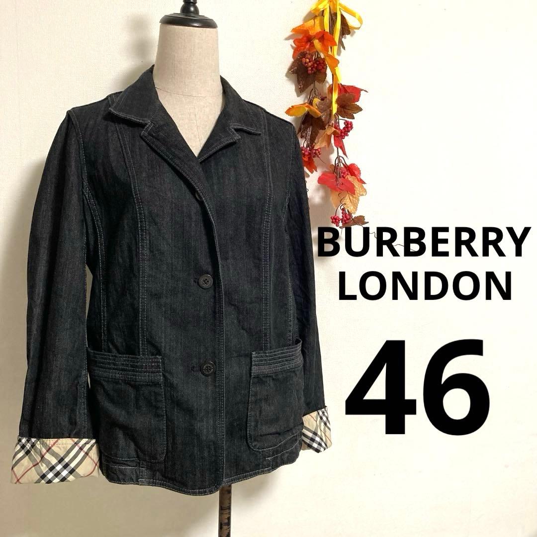 【大きいサイズ 】バーバリーロンドン デニムジャケット ノバチェック 46希少