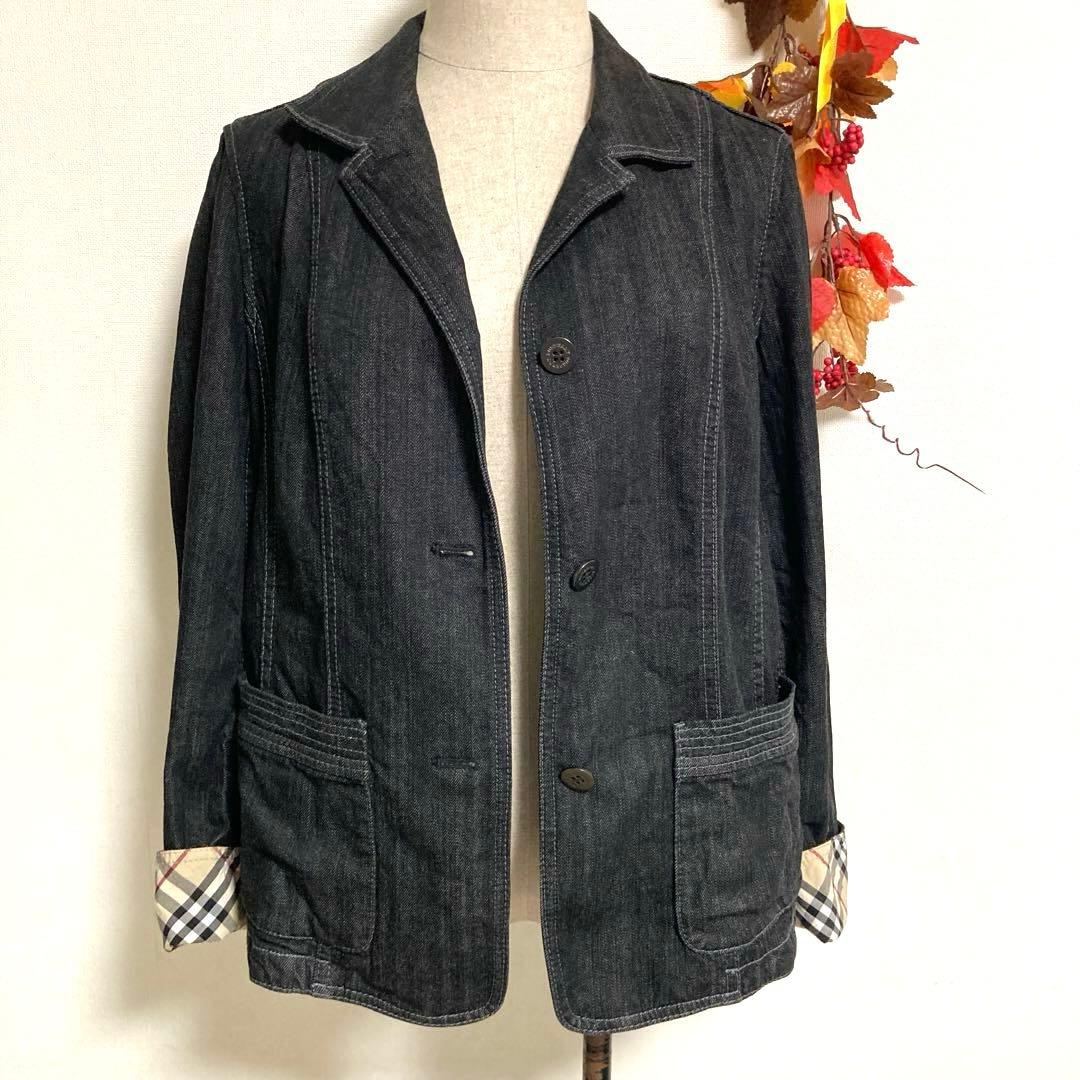 【大きいサイズ 】バーバリーロンドン デニムジャケット ノバチェック 46希少