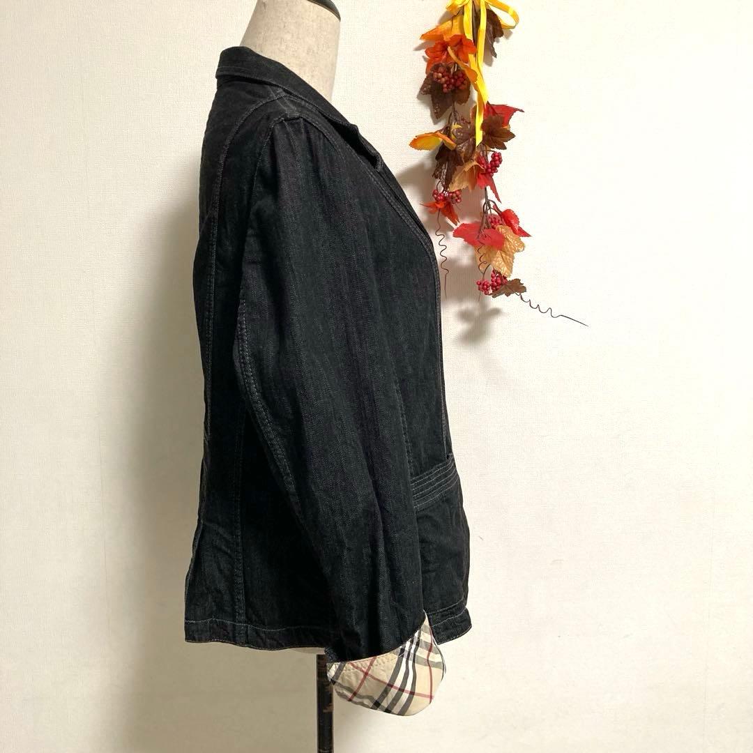 【大きいサイズ 】バーバリーロンドン デニムジャケット ノバチェック 46希少
