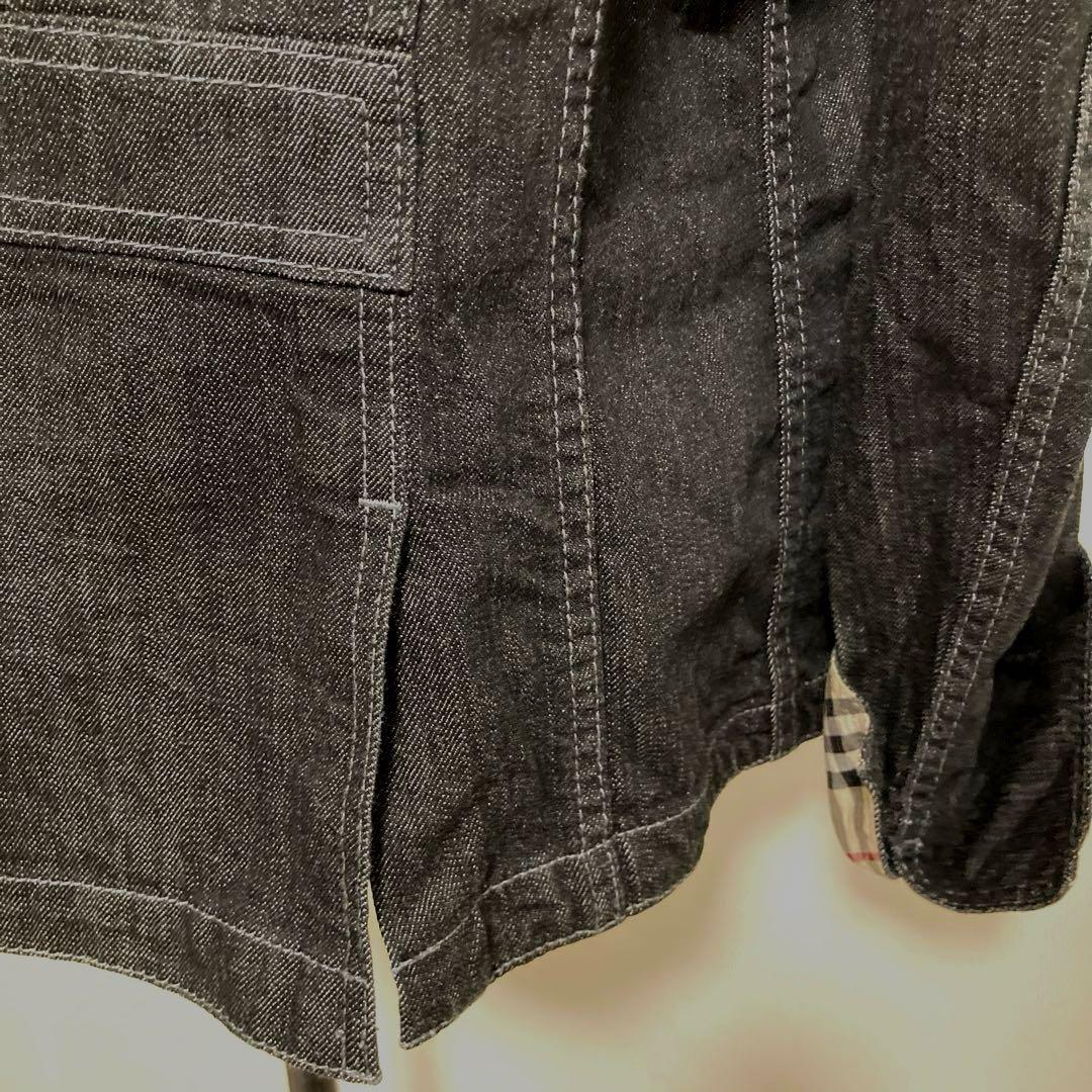 【大きいサイズ 】バーバリーロンドン デニムジャケット ノバチェック 46希少