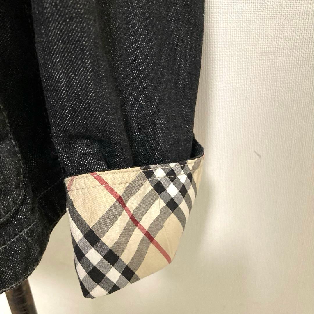 【大きいサイズ 】バーバリーロンドン デニムジャケット ノバチェック 46希少