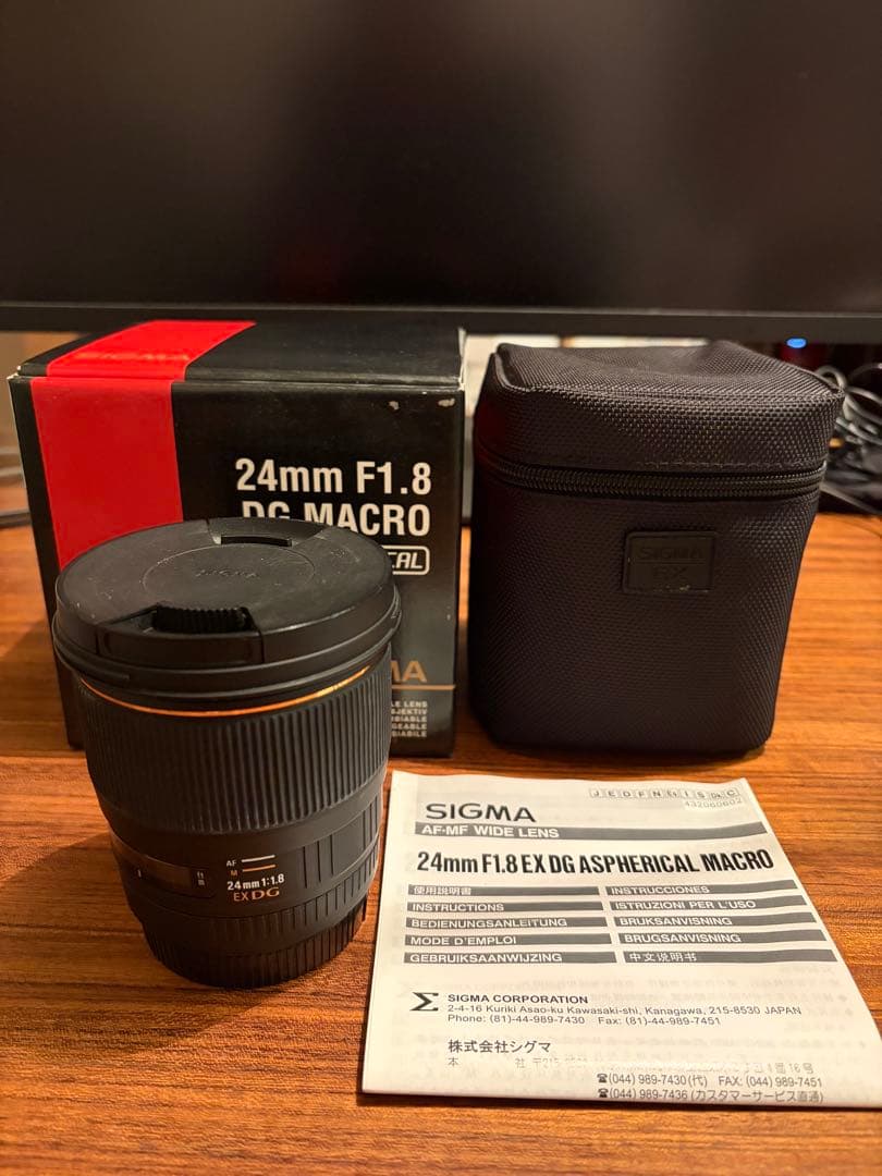 【美品】SIGMA 24mm F1.8 DC MACRO レンズ　キャノン用