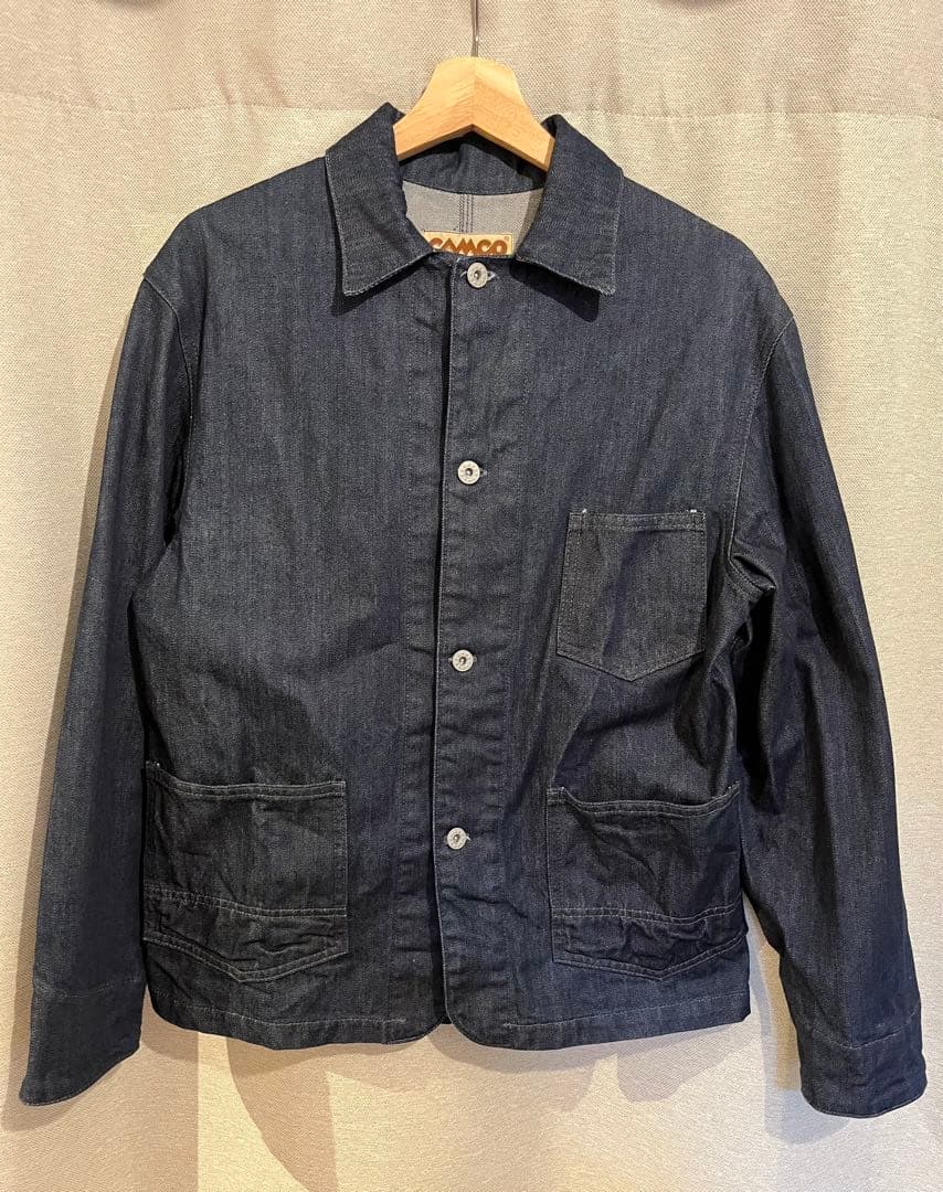 アメリカ製 CAMCO デニムカバーオール Mサイズ ダークブルー