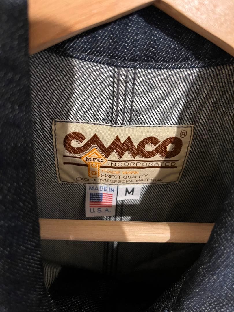 アメリカ製 CAMCO デニムカバーオール Mサイズ ダークブルー