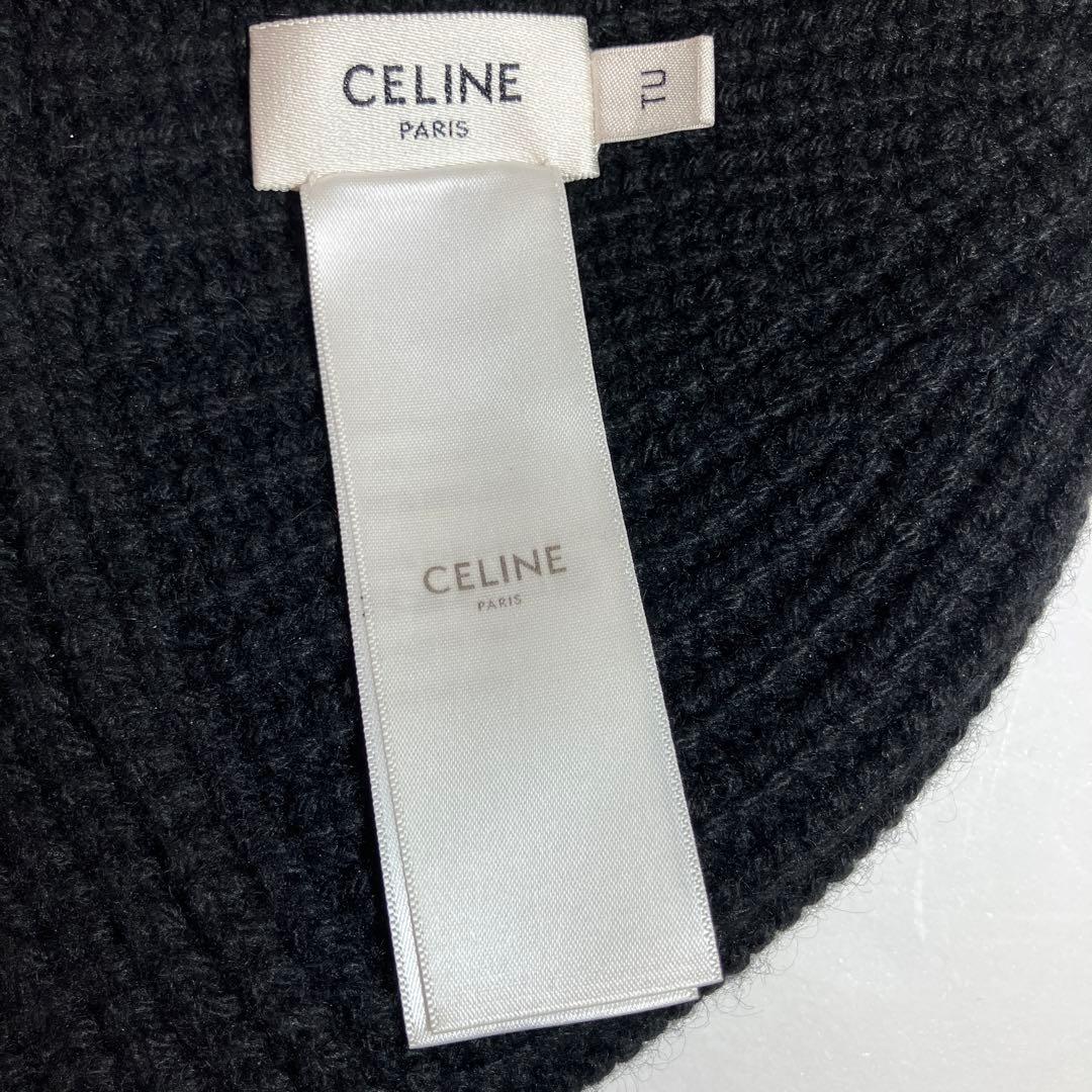 CELINE カシミヤ バケットハット ブラック　セリーヌ トリオンフ　男女兼用