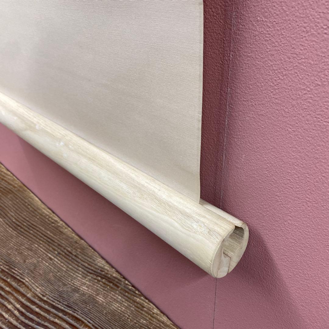 美品 掛け軸 柳沢寿江作 紅白梅図 共箱 太巻き 縁起物