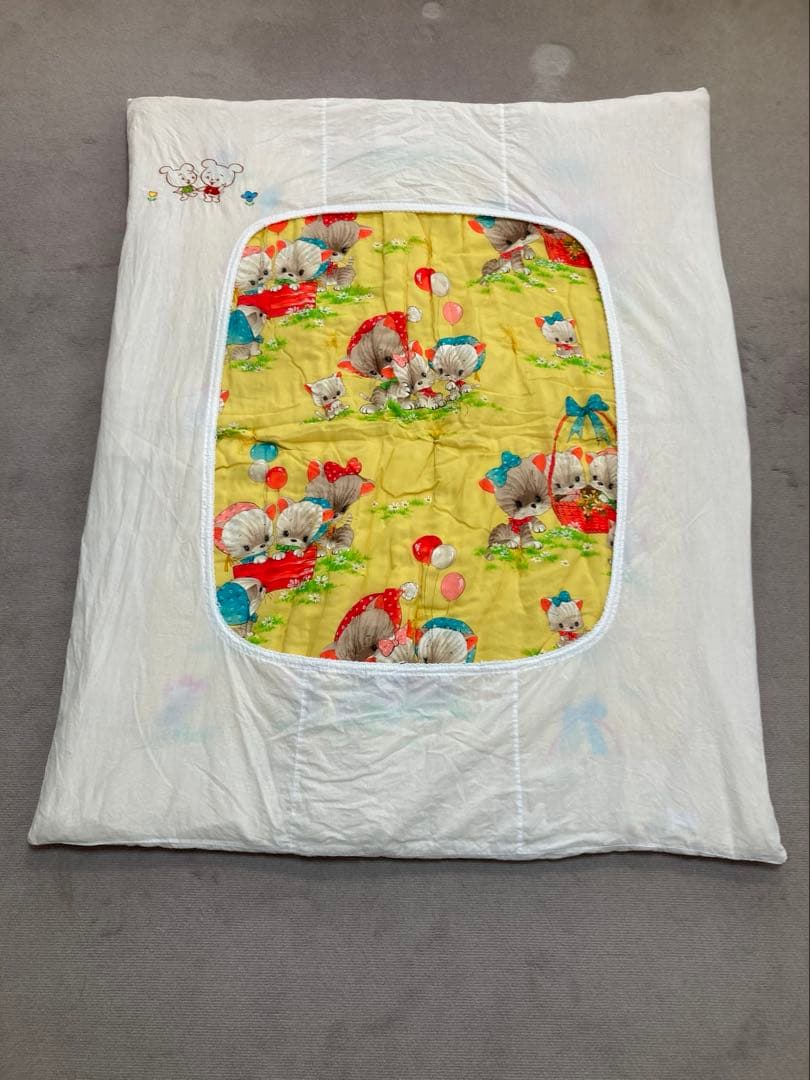 ベビー　かけ敷　布団　カバー　4点　セット 　レトロデザイン