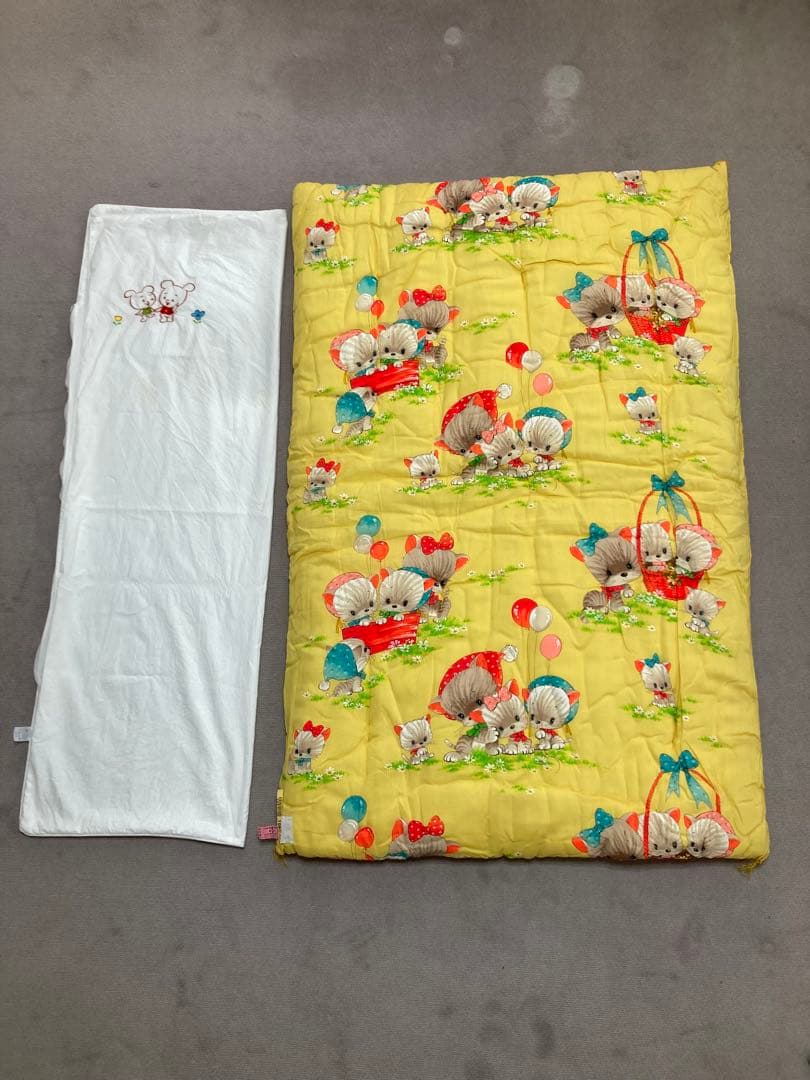 ベビー　かけ敷　布団　カバー　4点　セット 　レトロデザイン