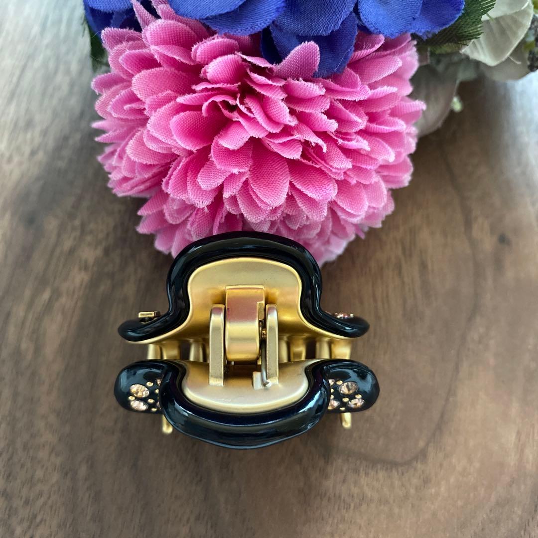 acca ヘアクリップ　S ブラック　ロゴ入り