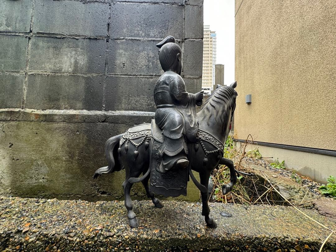 ‼️最後の値段‼️リサイクルFORT必見‼️4/14⑨‼️唐人乗り支那馬図‼️銅製香炉‼️