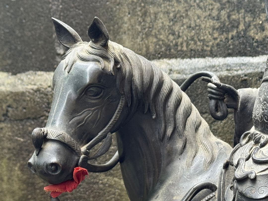 ‼️最後の値段‼️リサイクルFORT必見‼️4/14⑨‼️唐人乗り支那馬図‼️銅製香炉‼️