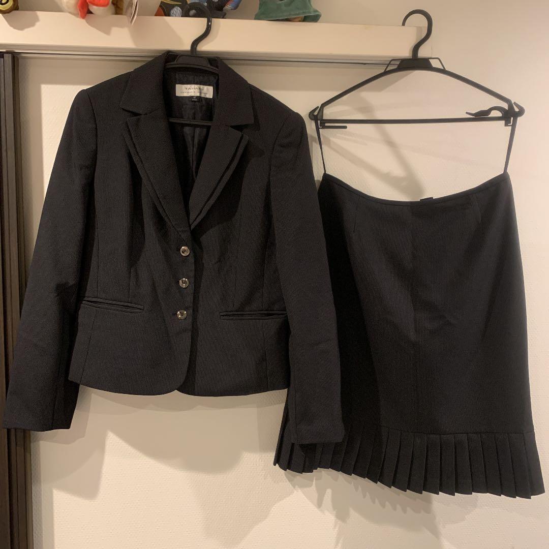 【美品】TAHARI タハリ＊濃紺スーツ ジャケットスカート