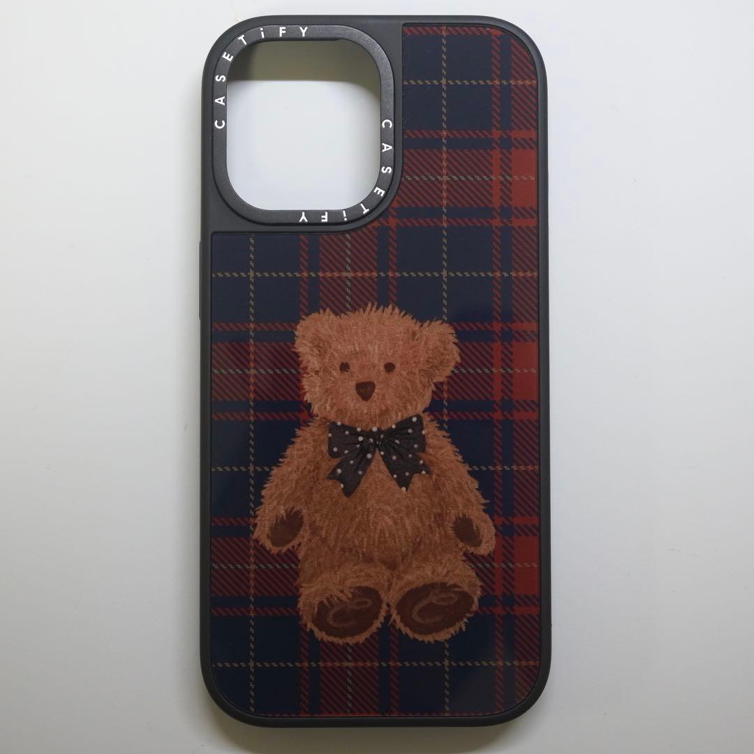 【美品】CASETiFY Teddy Bear Plaid iPhone17用