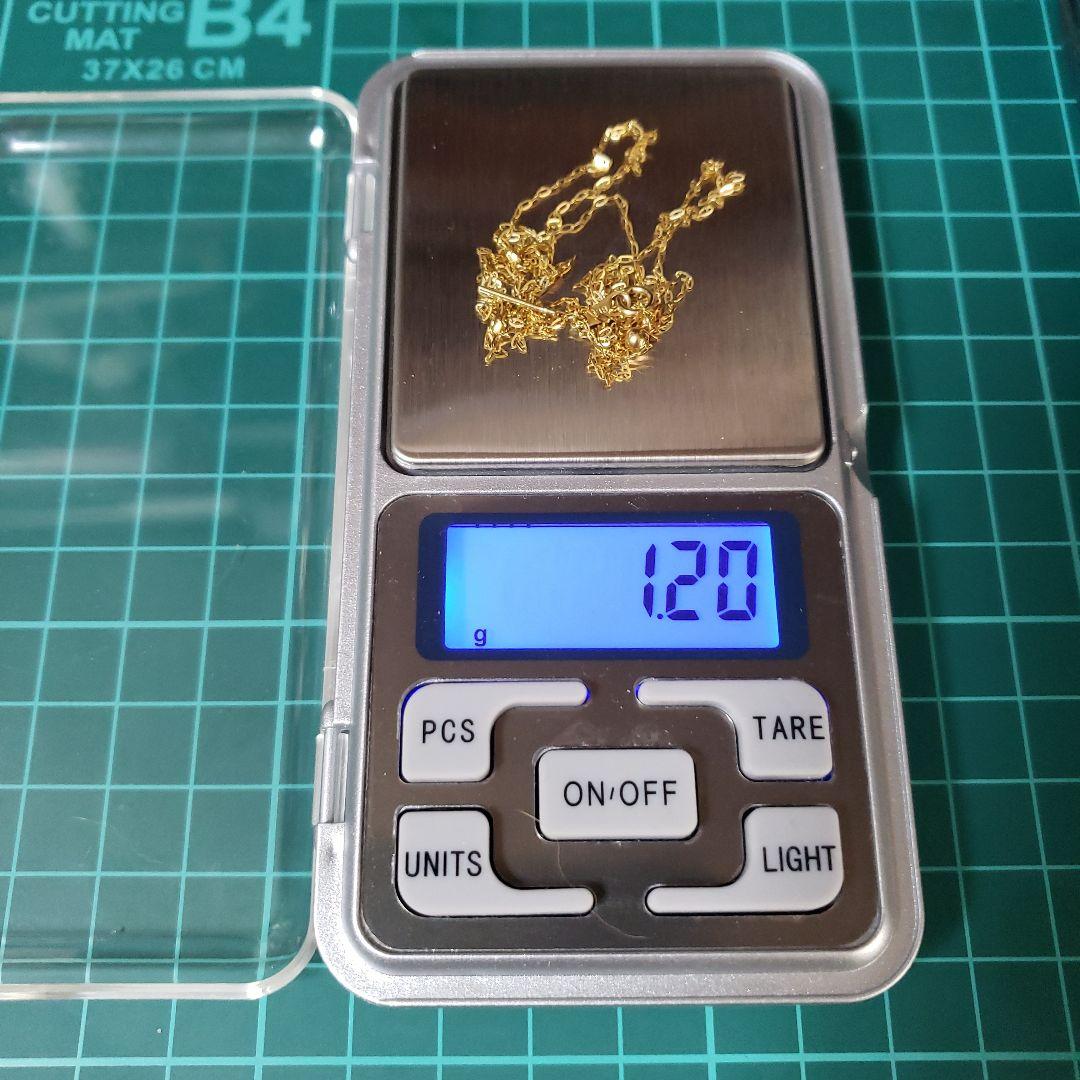 K18スルーピン小豆80㎝ロングチェーンネックレス